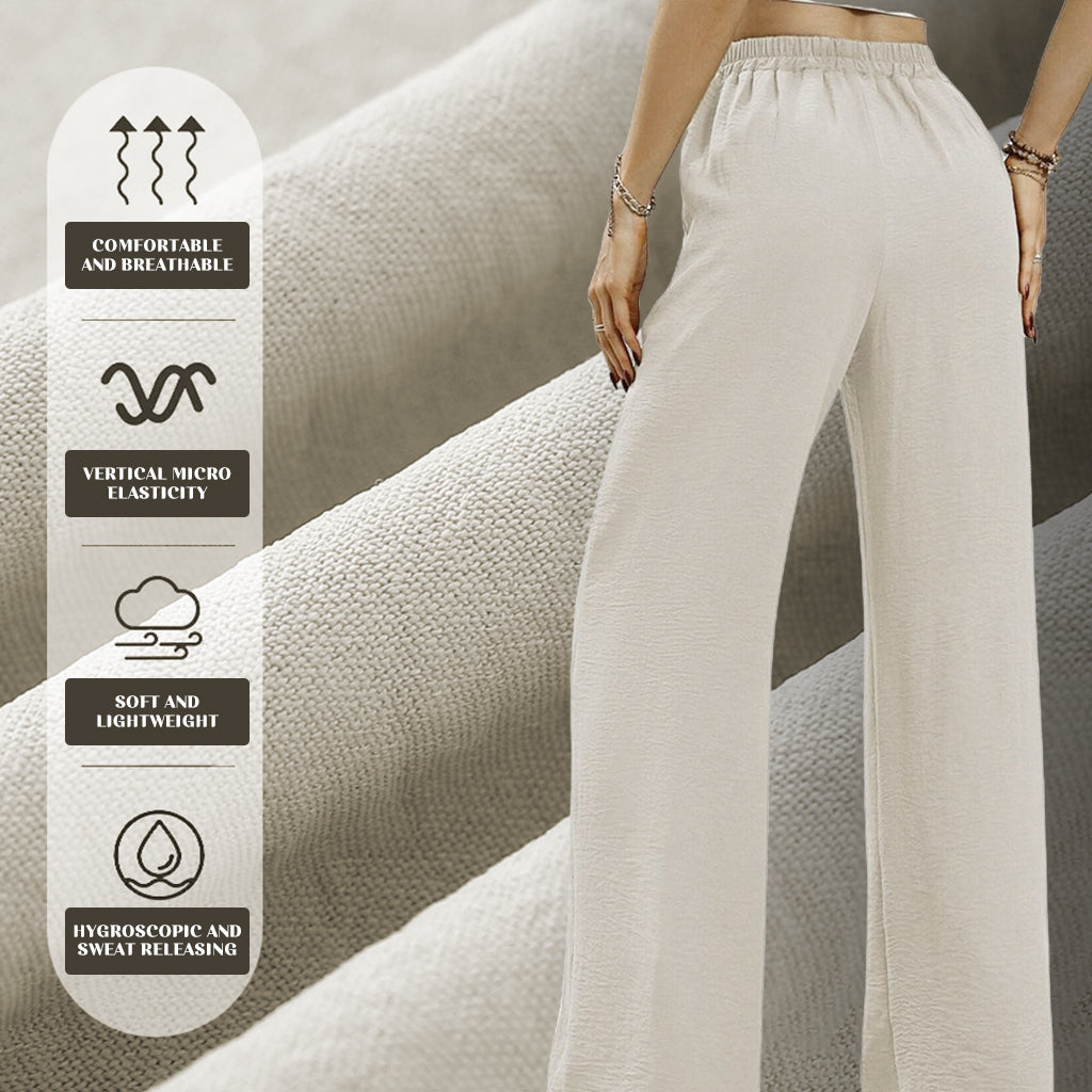 SANNIDHI Women's High Waisted Wide Leg Pants, Wide Leg Palazzo Pants for Women Elastic Business Causal Pants Women Summer for Beach Travel Loose Trousers SANNIDHI Women's High Waisted Wide Leg Pants, Wide Leg Palazzo Pants for Women Elastic Business Causal Pants Women Summer for Beach Travel Loose Trousers
